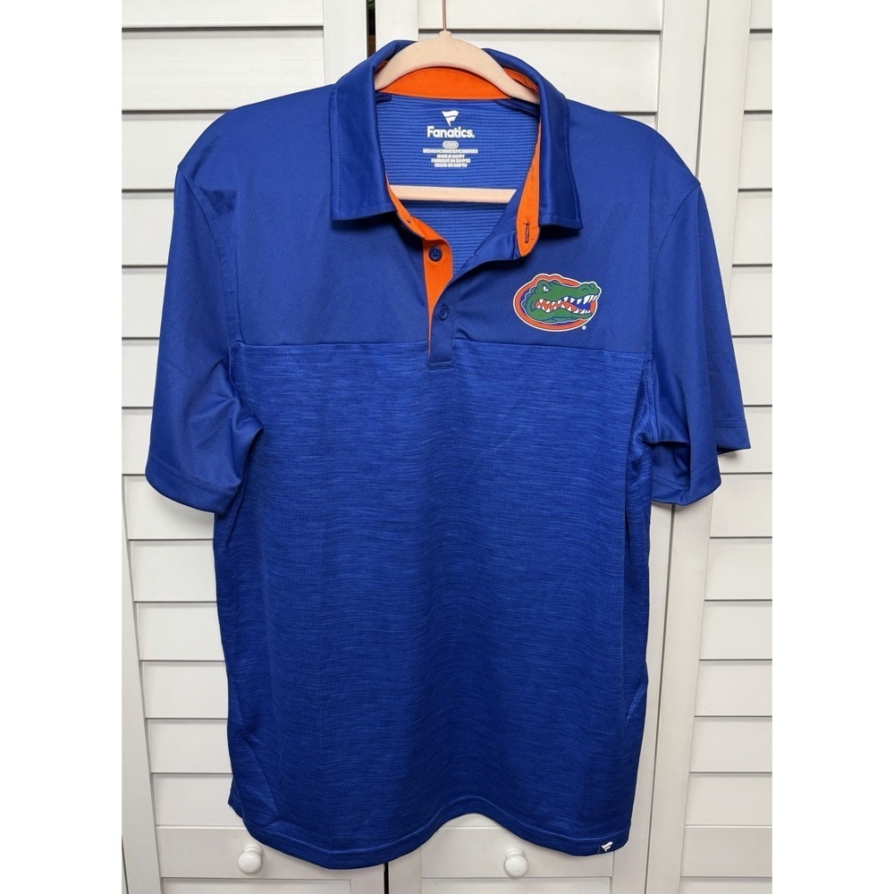 Fanatics Florida Gators Performance Polo Shirt NCAA Men's Size Large Royal Blue